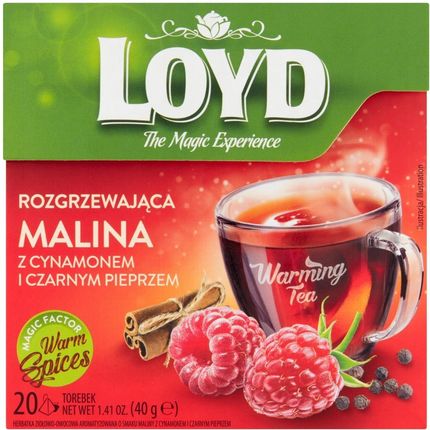Loyd Tea Rozgrzewająca Malina Z Cynamonem 20szt