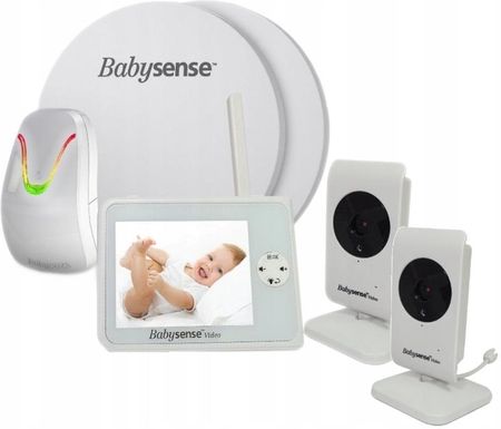 Hisense Elektroniczna Niania Babysense Video 3 5" + Dwie Kamery I Monitor Oddechu Babysense 7
