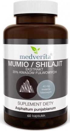 Mumio / Shilajit ekstrakt 20% kwasów fulwowych 60 kaps Medverita