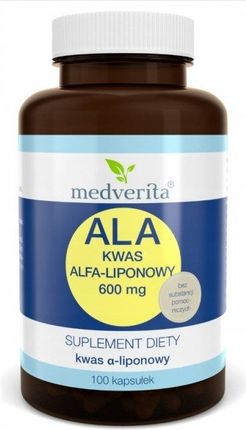 ALA Kwas Alfa-liponowy 600 mg 100 kaps Medverita