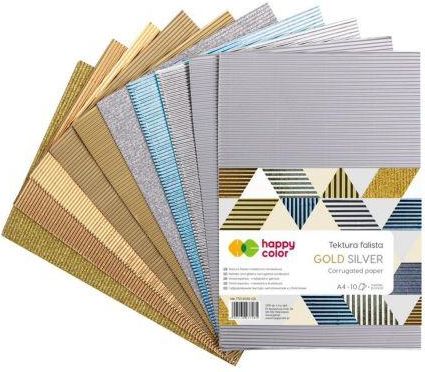 Zdjęcie Gdd Tektura Falista A4/10 Mix Gold/Silver Happy Color - Pniewy