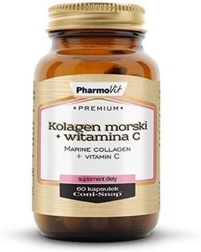 PHARMOVIT Premium Kolagen morski + witamina C 60 kaps