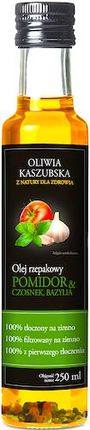 Oliwia Kaszubska Olej Rzepakowy Pomidor Czosnek i Bazylia tłoczony na zimno 250ml
