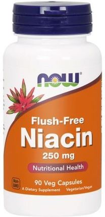 Kapsułki NOW Foods Niacyna Flush-Free 250mg 90 szt.