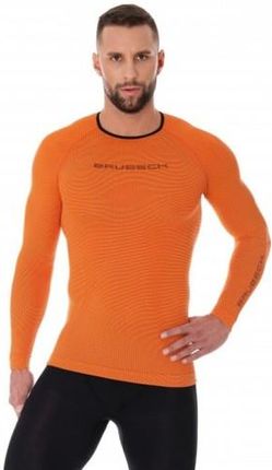 Brubeck Koszulka Męska Z Długim Rękawem 3D Run Pro Ls13000 Pomarańczowy