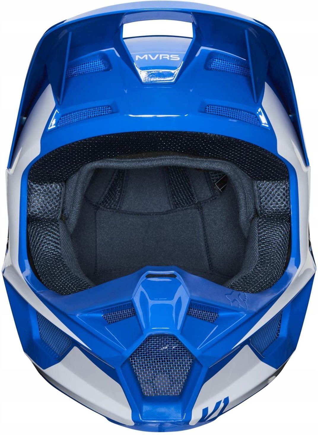 Kask motocyklowy Kask Fox V1 Prix Blue niebieski biały Kask motocyklowy Kask Fox V1 Prix Blue niebieski biały