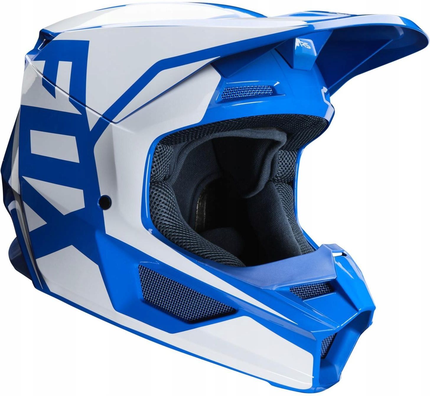 Kask motocyklowy Kask Fox V1 Prix Blue niebieski biały Kask motocyklowy Kask Fox V1 Prix Blue niebieski biały