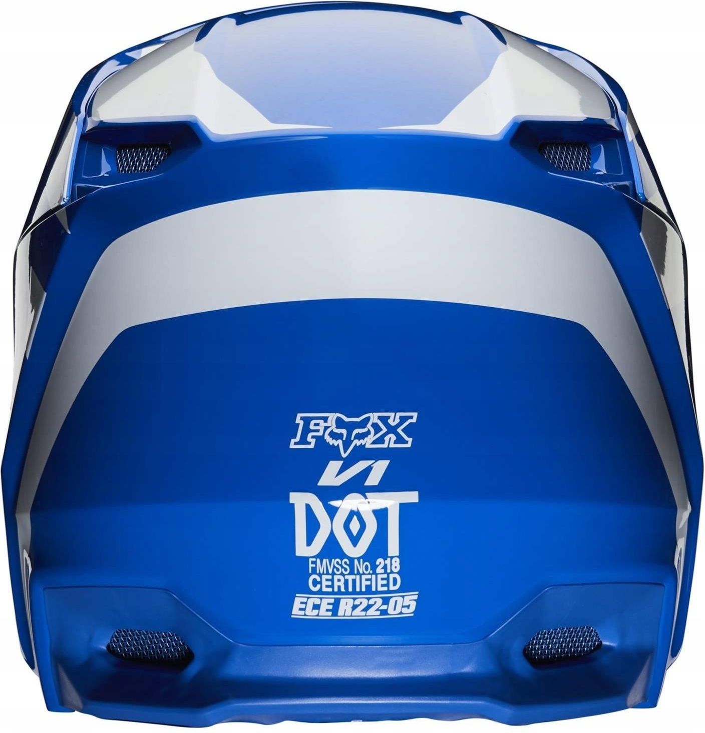 Kask motocyklowy Kask Fox V1 Prix Blue niebieski biały Kask motocyklowy Kask Fox V1 Prix Blue niebieski biały