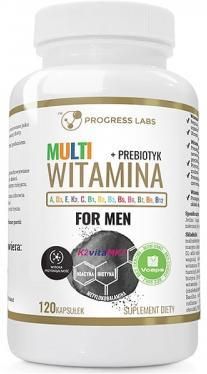 Progress Labs Multiwitamina Complex Men Witaminy Dla Mężczyzn + Prebiotyk 120 Kaps