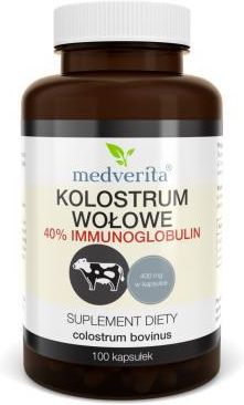 Medverita Kolostrum wołowe 40% immunoglobulin 100 kaps