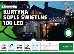 Multimix Kurtyna Sople Led 4,25 M 100 Led Zewnętrzne Oświetlenie Możliwość Łączenia Zewnętrzne Lampki Choinkowe Nr 1779 Czerwony