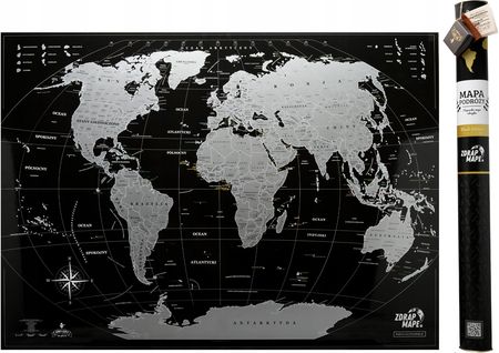 tobacco po polsku Mapa Zdrapka Świata Po Polsku Srebrna - - Ceny i opinie