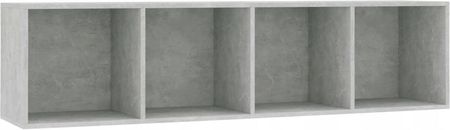Regał na książki/szafka Tv, betonowy szary, 143x30