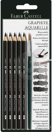 Faber-Castel 5 Ołówków Akwarelowych Graphite Aquarelle + Pędzelek