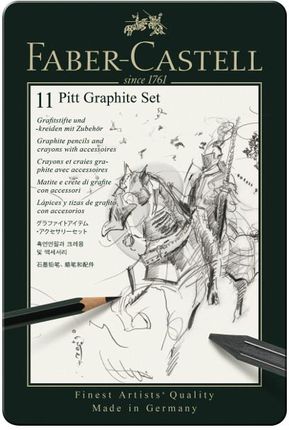 Zestaw Ołówków I Grafitów Pitt Monochrome Faber Castell, 11 Elementów
