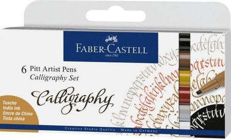 Zestaw 6 Pisaków Pitt Artist Pen Faber-Castell Do Kaligrafii