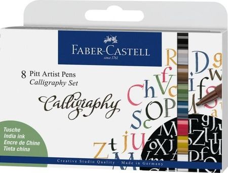 Zestaw 8 Pisaków Pitt Artist Pen Faber-Castell Do Kaligrafii