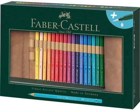 Kredki Akwarelowe Albrecht Durer Faber-Castell W Piórniku Rolowanym - 30 Kolorów + Pędzelek Akwarelowy