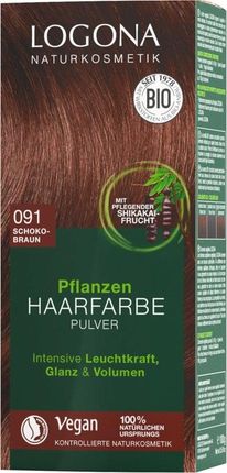 Logona Roślinna Farba Do Włosów W Proszku 091 Czekoladowy Brąz 100 G