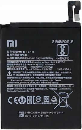 Nowa Bateria do Xiaomi Redmi Note 6 Pro | 3900mAh
