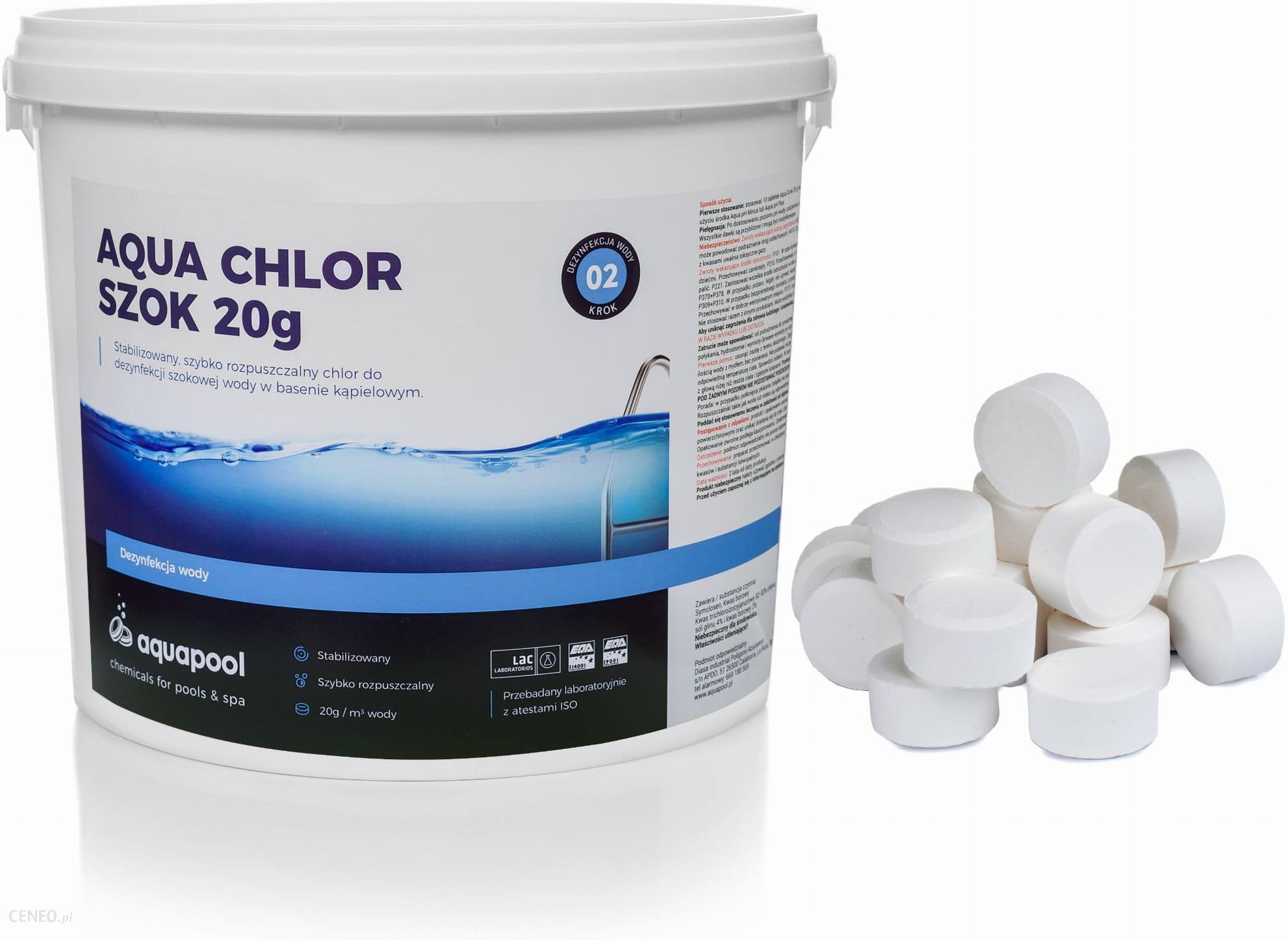 Aquapool Chlor Szok W Tabletkach 20g Do Basenu 5kg Ceny I Opinie Ceneo Pl