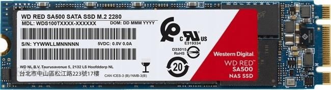 WDS500G1R0B: WD RED SA500 NAS SATA SSD 500 GO, M.2 chez reichelt elektronik