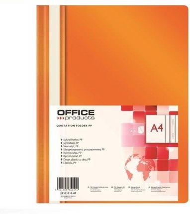 Skoroszyt A4 PP A'25 Pomarańczowy /Office Products