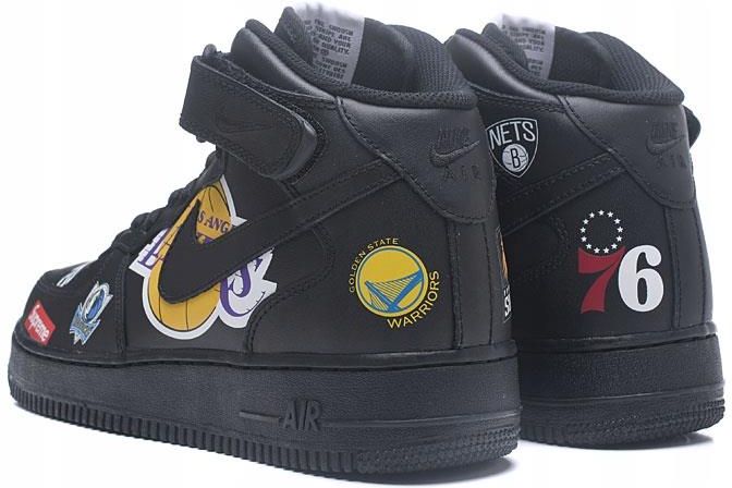 Supreme×NIKE/NBA AIR FORCE 1 MID 07 26.5 Nike x Supreme x NBA Air Force 1 Mid '07 Sneakers | Black
