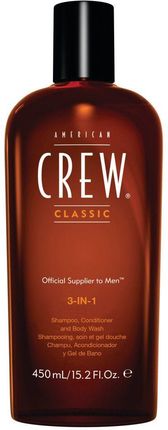 American Crew 3In1 Shampoo Conditioner And Body Wash Szampon Odżywka I Żel Do Kąpieli 250Ml