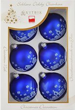 Zdjęcie Bombki 6Szt Pudełko Dekorowane Niebieski Śr 8 Cm - Radom