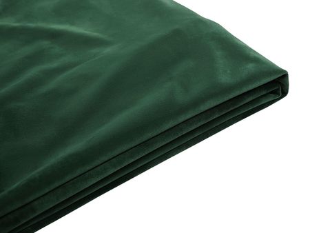 Beliani Pokrowiec na łóżko wymienne obicie 180 x 200 cm zielony welurowy Fitou