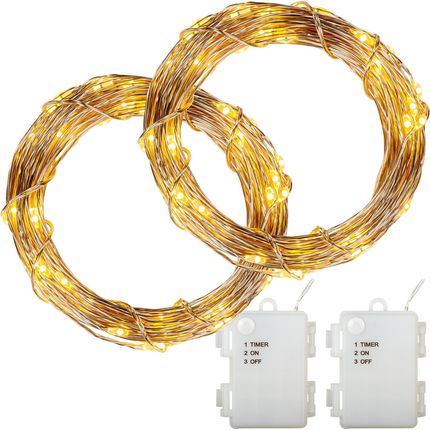 Twójpasaż Lampki 200 Led Voltronic 2 Szt Ciepły Żółty Na Baterie
