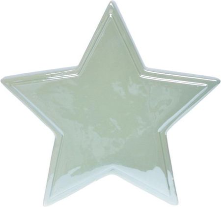 Ewax Gwiazda Ceramiczna Perłowa Dekoracja Zielona