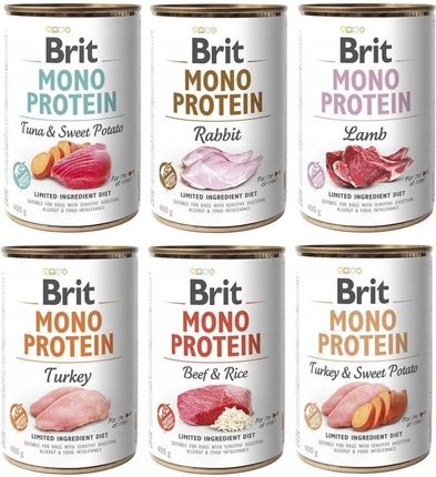 Brit Mono Protein Mix Smaków 12X400G