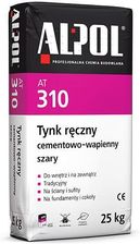 Zdjęcie Alpol Tynk cementowo-wapienny ręczny szary AT310 25kg - Niemcza