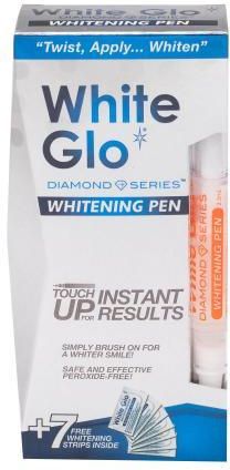White Glo Diamond Series Whitening Pen Zestaw Pisak Wybielający 2,5 Ml + Wybielające Paski Do Zębów 7 Szt Unisex