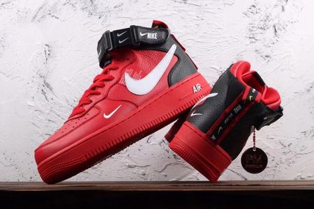 Nike air force 1 mid czerwone hotsell