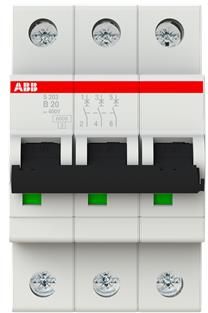 Abb Wyłącznik Nadmiarowo-Prądowy Serii Standard 3-Polowy B 25A 6Ka S203-B25 2Cds253001R0255