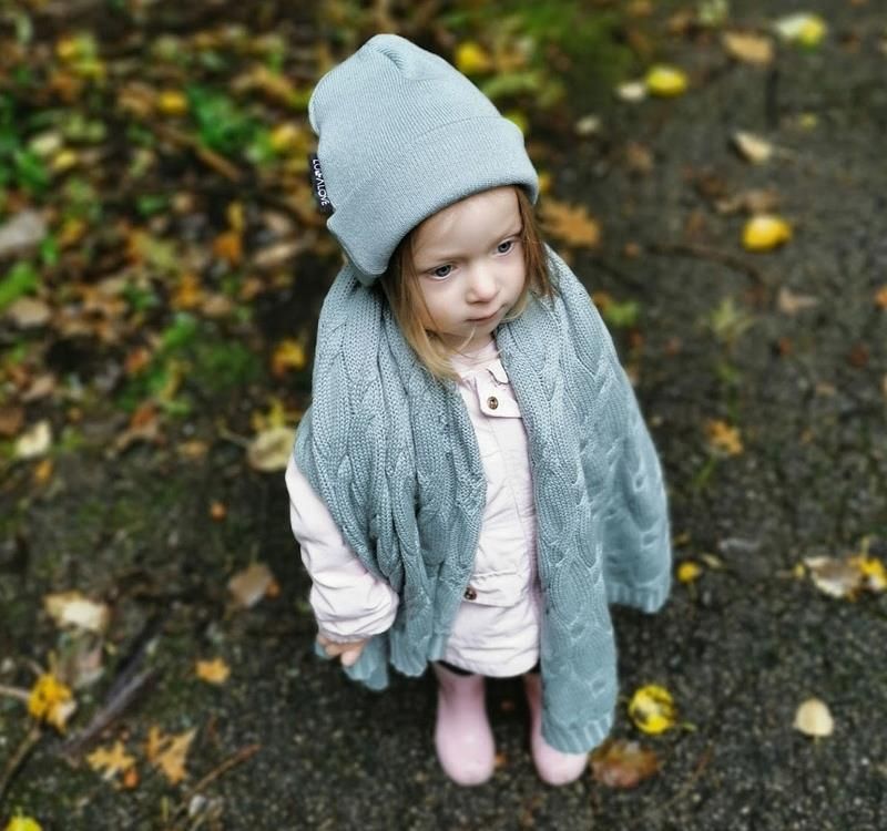 Lullalove Koc Kocyk Z Wełny Merino 80x100 Szałwia - zdjęcie 2 Lullalove Koc Kocyk Z Wełny Merino 80x100 Szałwia