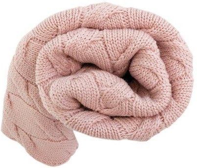 Lullalove Kocyk Z Wełny Merino Pudrowy Róż - zdjęcie 2 Lullalove Kocyk Z Wełny Merino Pudrowy Róż