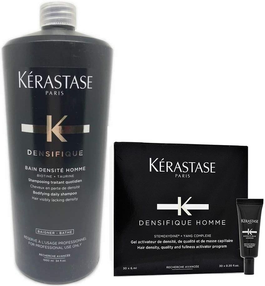 Kerastase Densifique Homme Zestaw Szampon Dla Mężczyzn 1000Ml Oraz