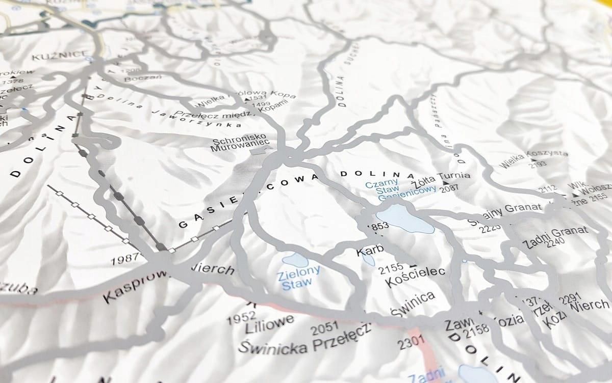 MAPA ZDRAPKA SZLAKÓW TATRY POLSKIE