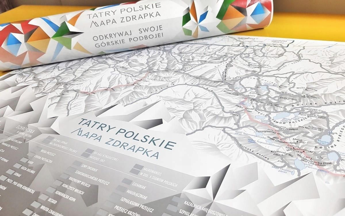 MAPA ZDRAPKA SZLAKÓW TATRY POLSKIE