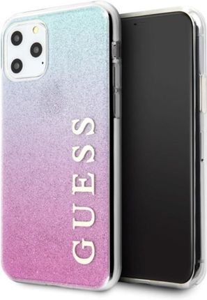 Guess GUHCN65PCUGLPBL iPhone 11 Pro Max różowo-niebieski/pink blue hard case Glitter Gradient