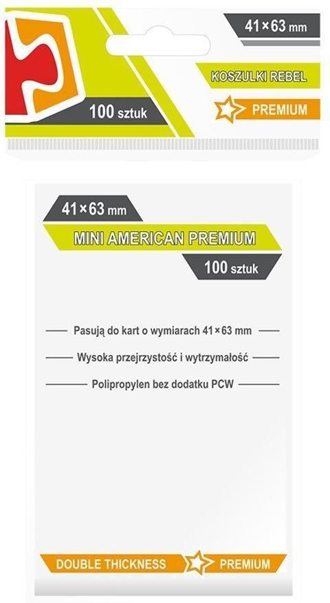 Rebel Koszulki Na Karty Mini American Premium 41x63mm 100szt