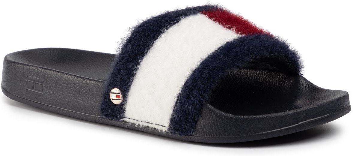 tommy hilfiger furry slides