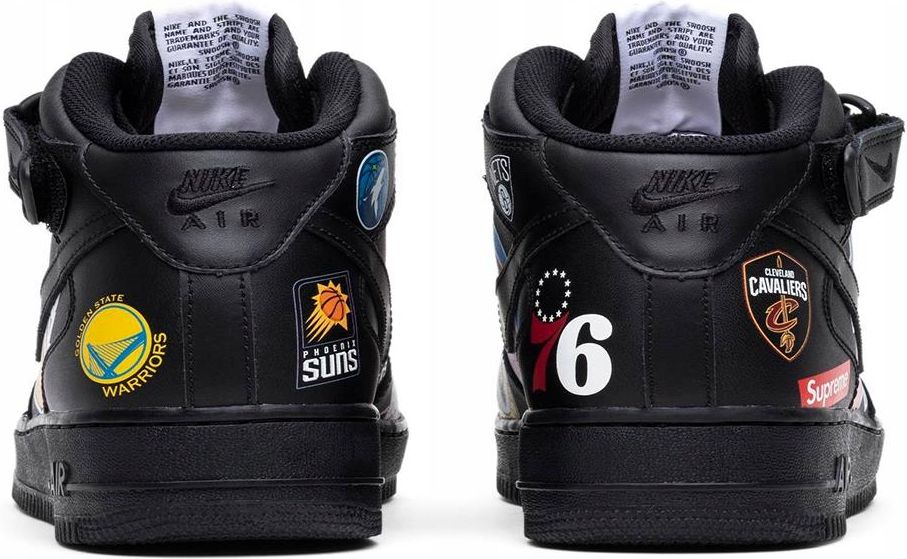 Supreme×NIKE/NBA AIR FORCE 1 MID 07 26.5 Nike x Supreme x NBA Air Force 1 Mid '07 Sneakers | Black
