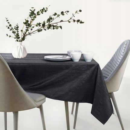 Obrus plamoodporny owalny Czarny 140x220cm