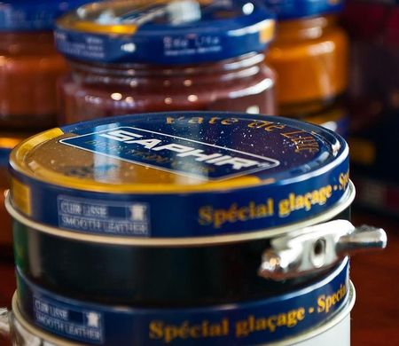 Pasta Wosk Do Obuwia Butów Saphir Granat + Łyżka - zdjęcie 3