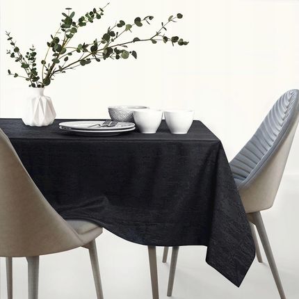 Obrus plamoodporny prostokątny Czarny 130x180cm